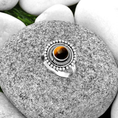 Natural Tiger Eye - Africa Ring size-7 R-1388 SDR185778