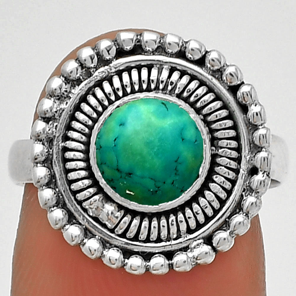 Natural Turquoise Magnesite Ring size-7 R-1388 SDR185779
