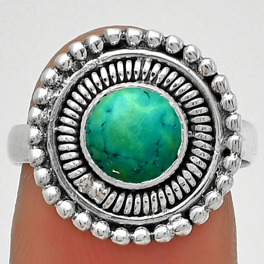 Natural Turquoise Magnesite Ring size-7 R-1388 SDR185779