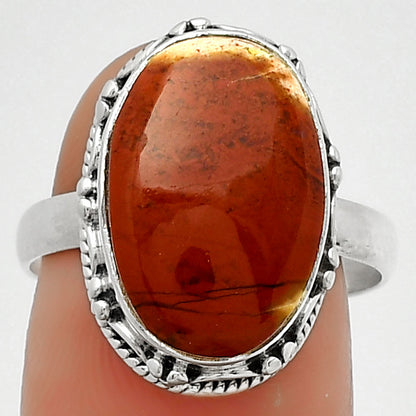 Natural Red Moss Agate Ring size-8.5 R-1196 SDR185814