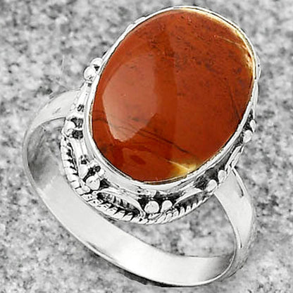 Natural Red Moss Agate Ring size-8.5 R-1196 SDR185814