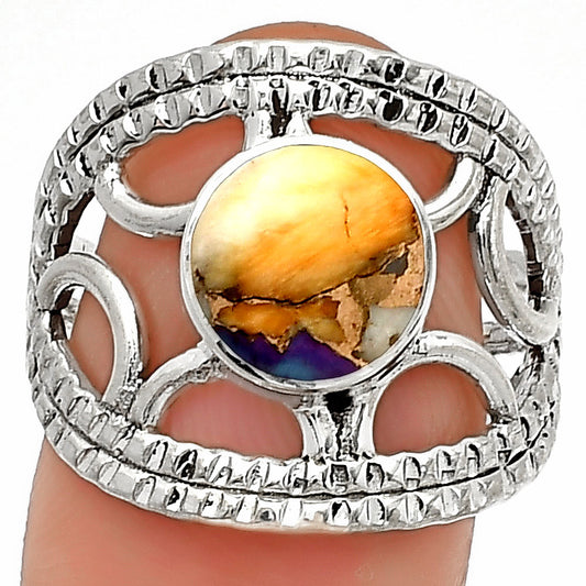 Spiny Oyster Turquoise - Arizona Ring size-8 R-1133 SDR185874