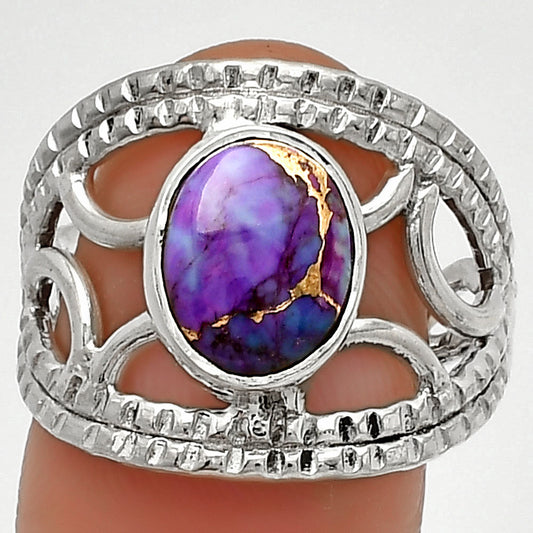 Copper Purple Turquoise - Arizona Ring size-8 R-1133 SDR185892
