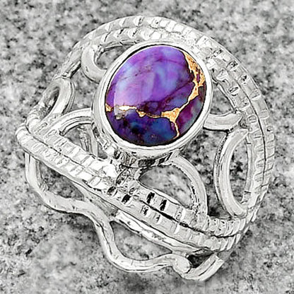 Copper Purple Turquoise - Arizona Ring size-8 R-1133 SDR185892