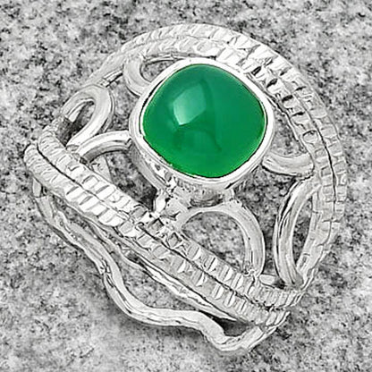 Natural Green Onyx Ring size-8.5 R-1133 SDR185905