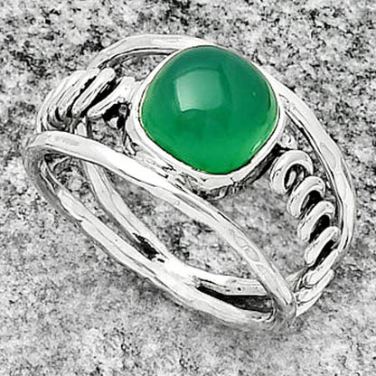 Natural Green Onyx Ring size-7 R-1136 SDR186010