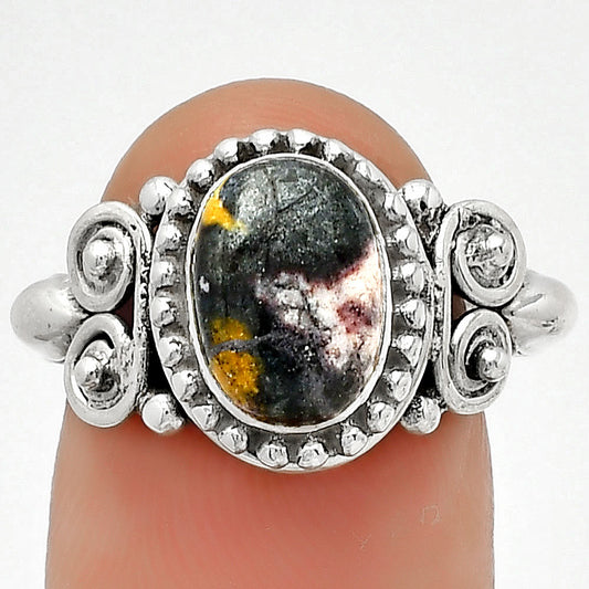 Natural Indian Blanket Jasper Ring size-8 R-1283 SDR186672