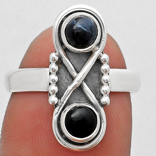 Natural Black Onyx - Brazil Ring size-7 R-1516 SDR186703