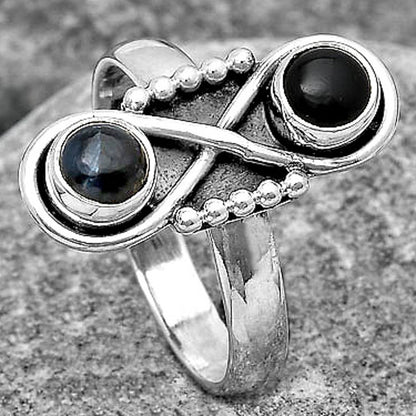 Natural Black Onyx - Brazil Ring size-7 R-1516 SDR186703
