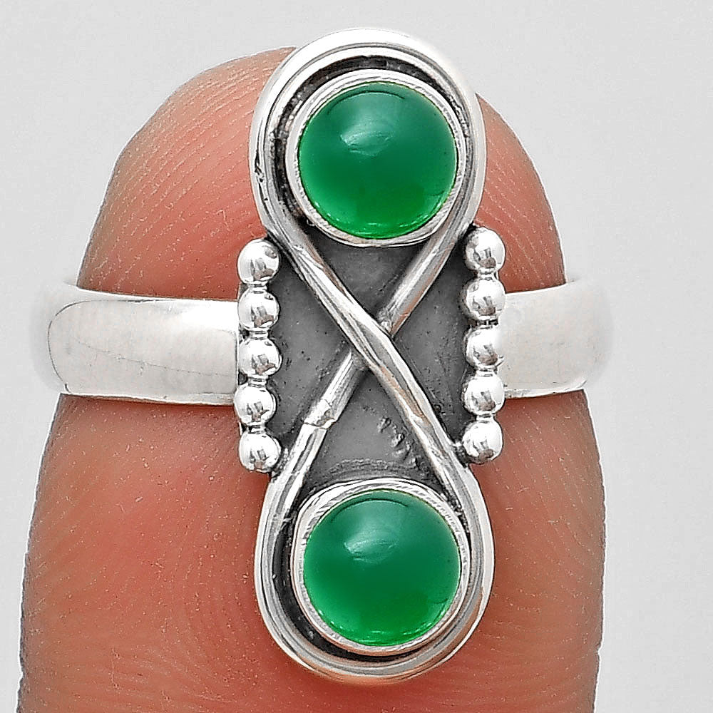 Natural Green Onyx Ring size-7 R-1516 SDR186711