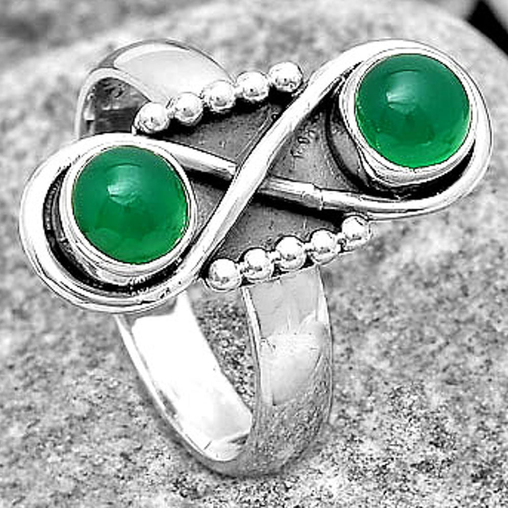 Natural Green Onyx Ring size-7 R-1516 SDR186726