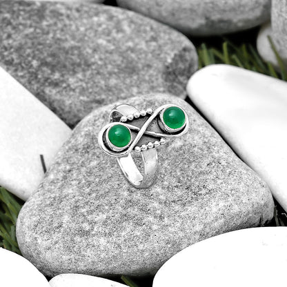 Natural Green Onyx Ring size-7 R-1516 SDR186726