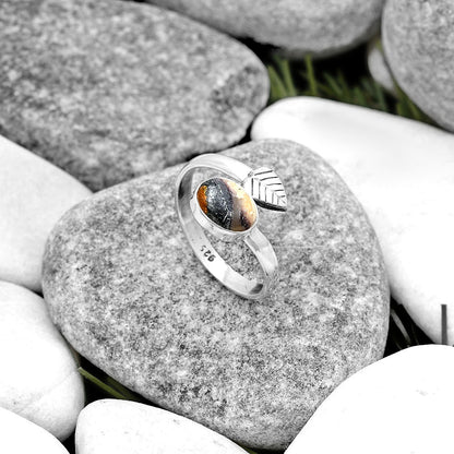 Adjustable - Indian Blanket Jasper Ring size-9.5 R-1440 SDR186968