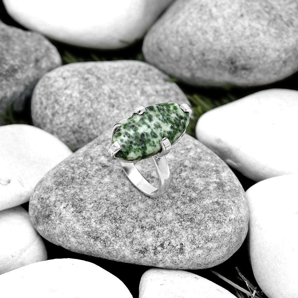 Natural Dioptase Ring size-8.5 R-1089 SDR187007