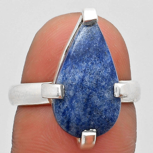 Natural Dumortierite Quartz Ring size-7 R-1089 SDR187016