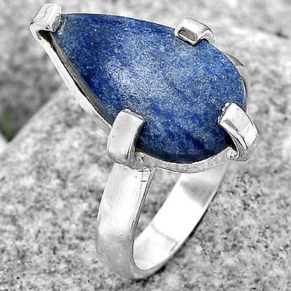 Natural Dumortierite Quartz Ring size-7 R-1089 SDR187016