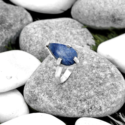 Natural Dumortierite Quartz Ring size-7 R-1089 SDR187016