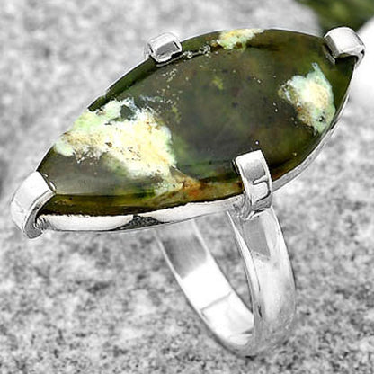 Natural Chrome Chalcedony Ring size-9 R-1089 SDR187019