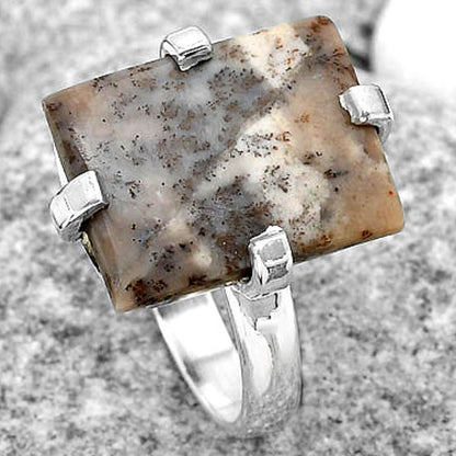 Natural Russian Honey Dendrite Opal Ring size-7.5 R-1089 SDR187028