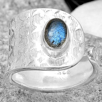 Adjustable - Blue Labradorite Ring size-6.5 R-1319 SDR187063