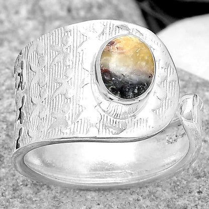 Adjustable - Indian Blanket Jasper Ring size-7 R-1319 SDR187071