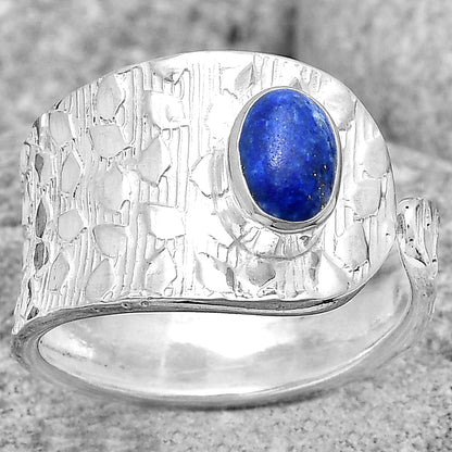 Adjustable - Natural Lapis Lazuli Ring size-7.5 R-1319 SDR187148