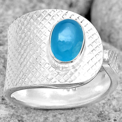 Adjustable - Natural Smithsonite Ring size-6.5 R-1319 SDR187167