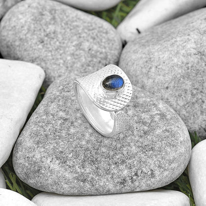 Adjustable - Blue Labradorite Ring size-6.5 R-1319 SDR187178