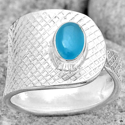 Adjustable - Natural Smithsonite Ring size-6.5 R-1319 SDR187180