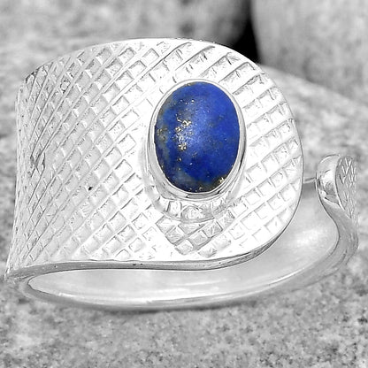 Adjustable - Natural Lapis Lazuli Ring size-7 R-1319 SDR187181