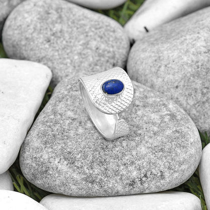 Adjustable - Natural Lapis Lazuli Ring size-7 R-1319 SDR187181