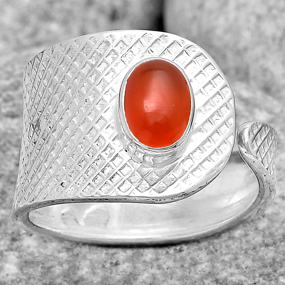 Adjustable - Natural Carnelian Ring size-7 R-1319 SDR187185