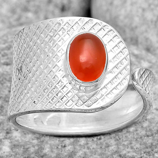 Adjustable - Natural Carnelian Ring size-8 R-1319 SDR187201