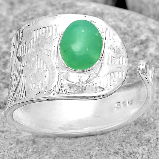 Adjustable - Chrysoprase - Australia Ring size-8 R-1319 SDR187214