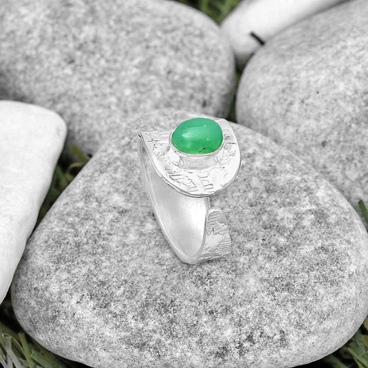 Adjustable - Chrysoprase - Australia Ring size-8 R-1319 SDR187214