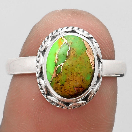 Copper Green Turquoise - Arizona Ring size-8 R-1196 SDR187425