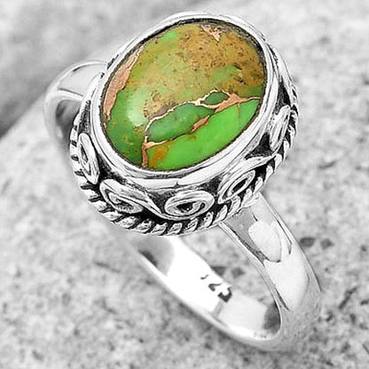 Copper Green Turquoise - Arizona Ring size-8 R-1196 SDR187425