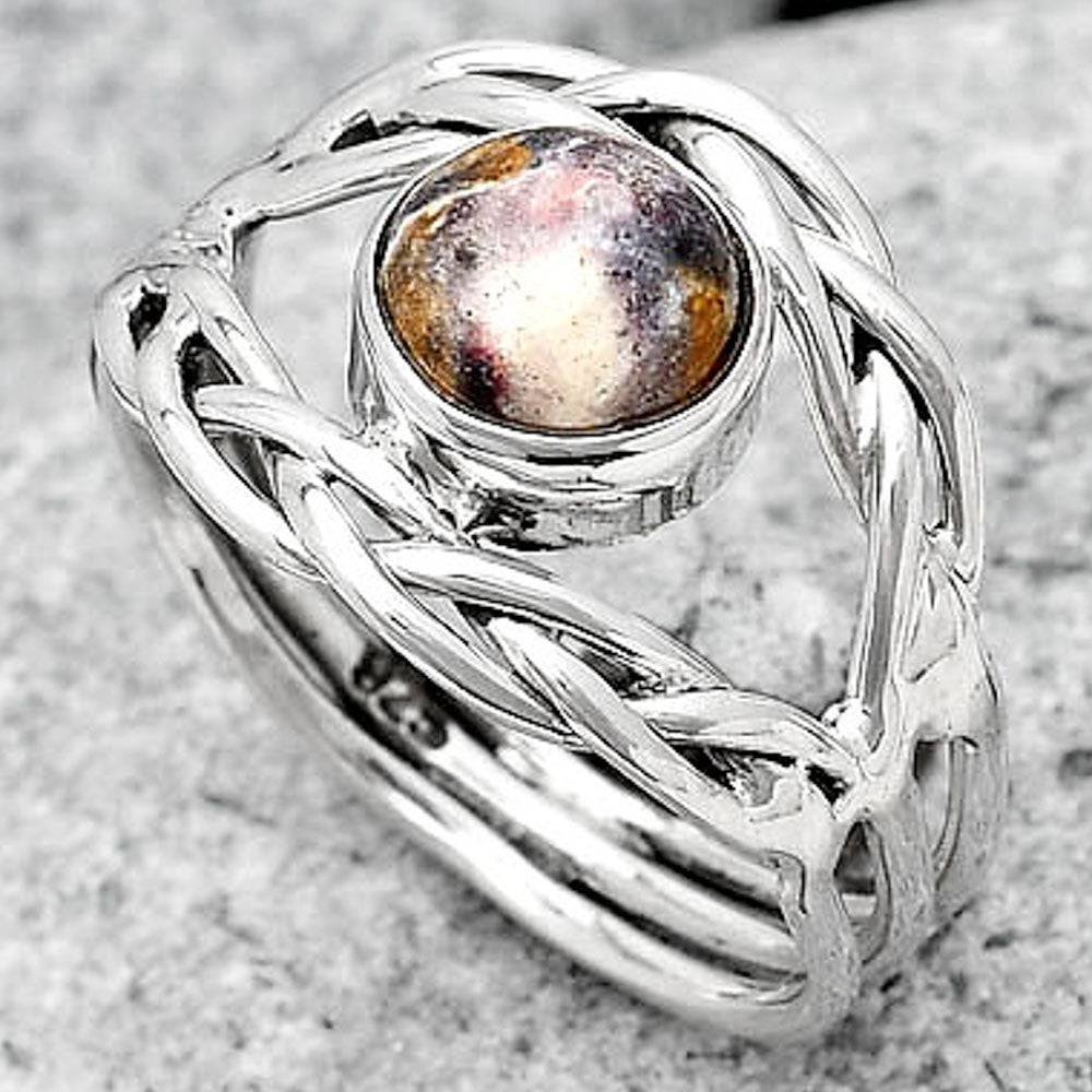 Natural Indian Blanket Jasper Ring size-7.5 R-1134 SDR187493