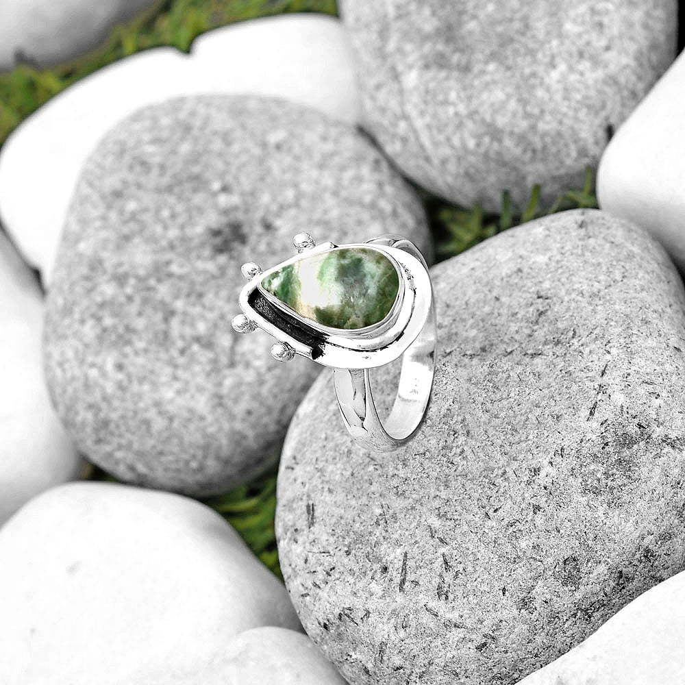 Natural Dioptase Ring size-7 R-1513 SDR187647