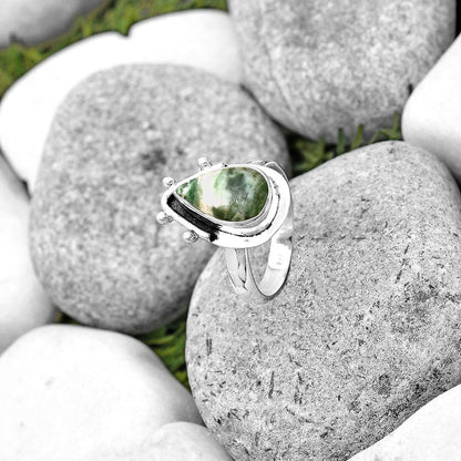 Natural Dioptase Ring size-7 R-1513 SDR187647