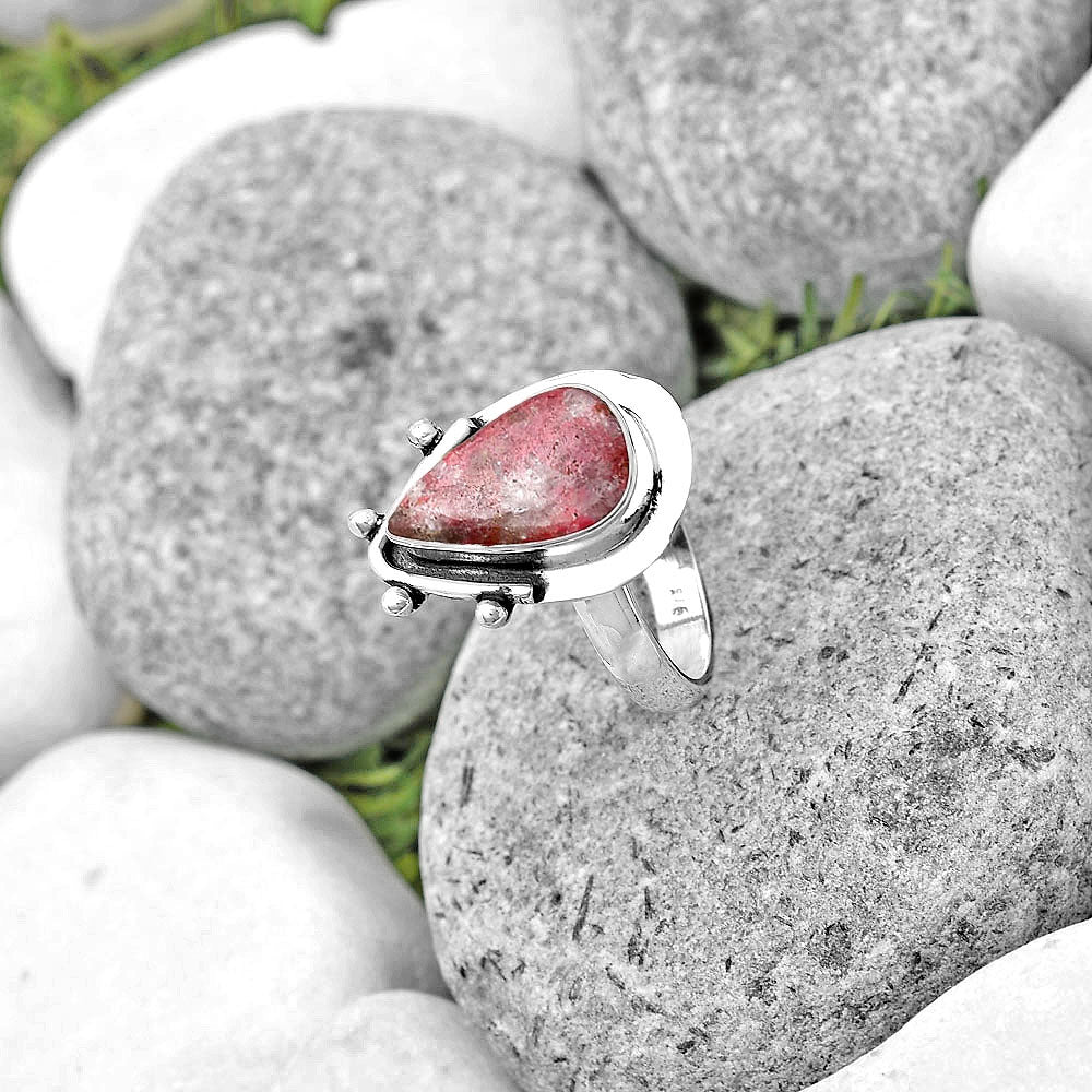 Natural Pink Thulite - Norway Ring size-7 R-1513 SDR187664
