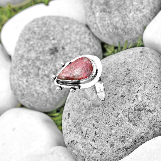 Natural Pink Thulite - Norway Ring size-7 R-1513 SDR187664
