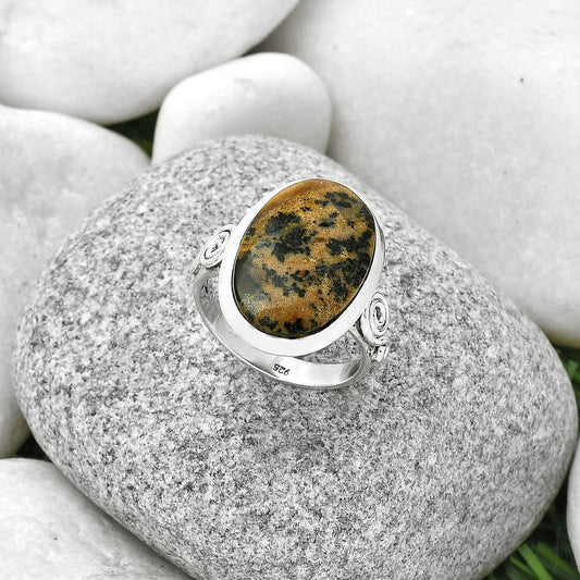 Natural Russian Honey Dendrite Opal Ring size-8.5 R-1062 SDR188197