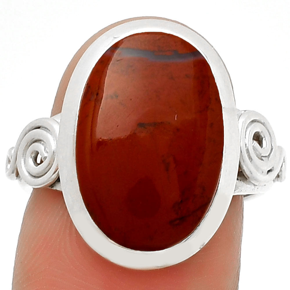 Natural Red Moss Agate Ring size-7 R-1062 SDR188209