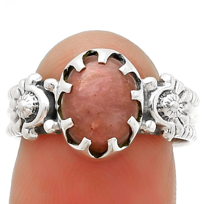 Natural Pink Tulip Quartz Ring size-8 R-1210 SDR188298