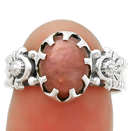 Natural Pink Tulip Quartz Ring size-8 R-1210 SDR188298