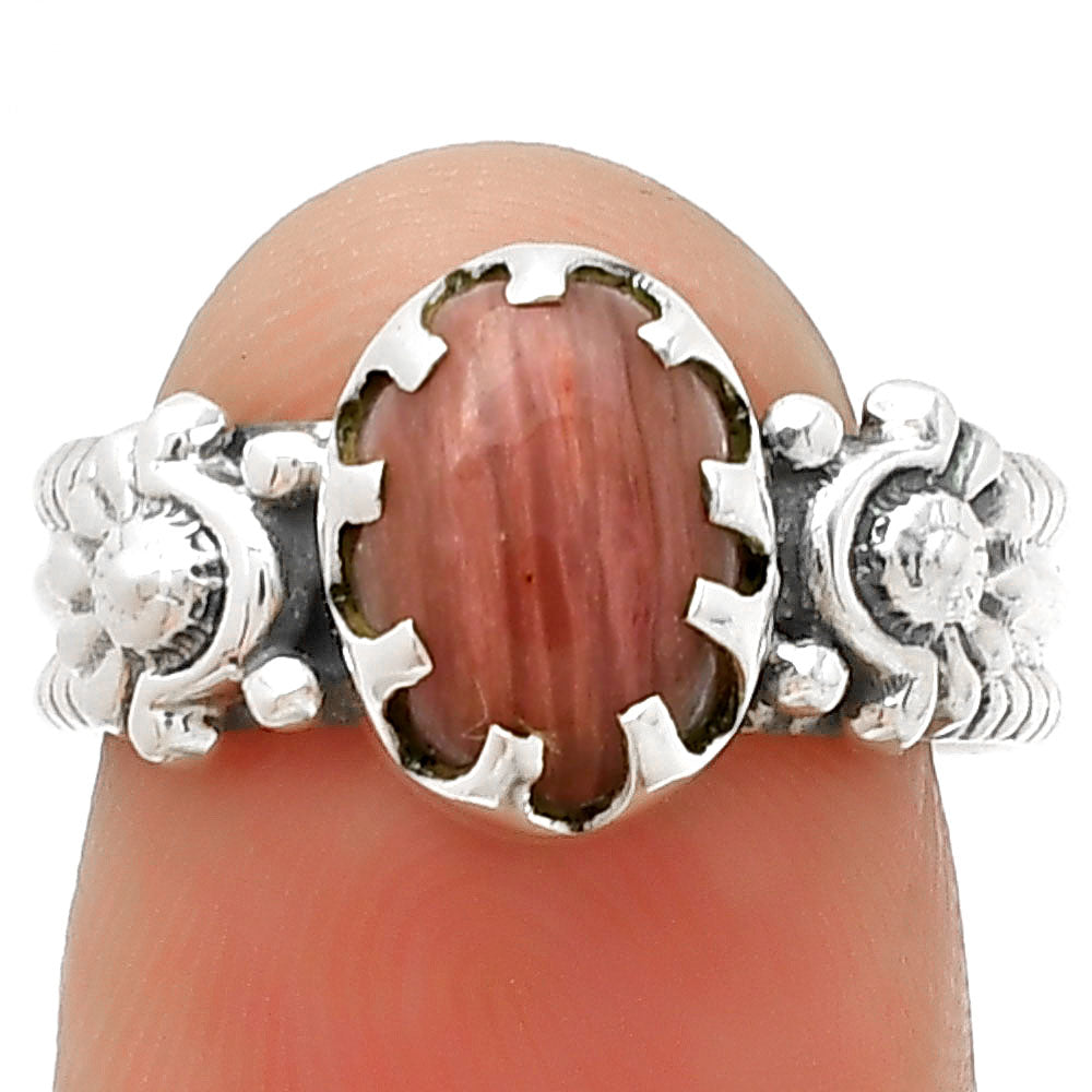 Natural Pink Tulip Quartz Ring size-7 R-1210 SDR188300