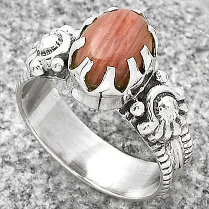 Natural Pink Tulip Quartz Ring size-7 R-1210 SDR188300