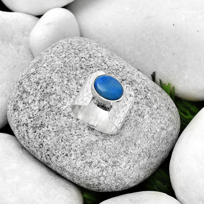 Natural Dumortierite Quartz Ring size-7 R-1450 SDR188348