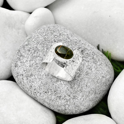 Natural Turkish Rainforest Chrysocolla Ring size-9 R-1450 SDR188353